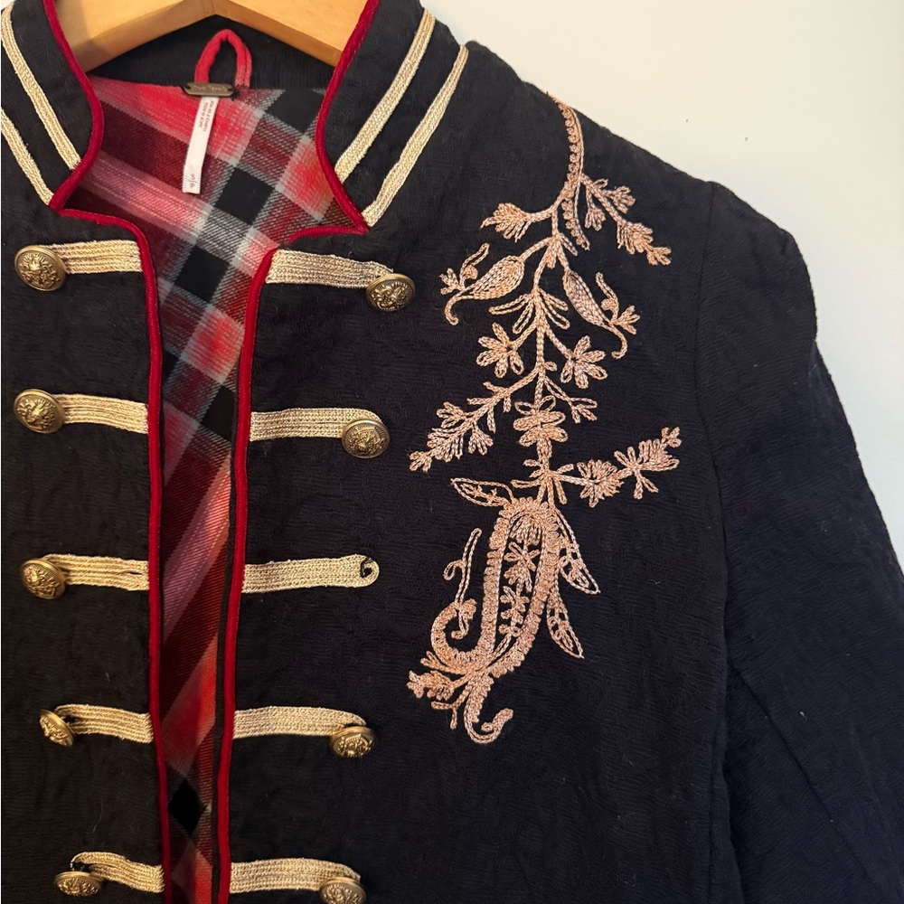 Free People Lauren Band Military Jacket-Size - Picture 4 of 6
